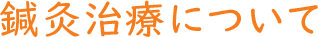 鍼灸治療について