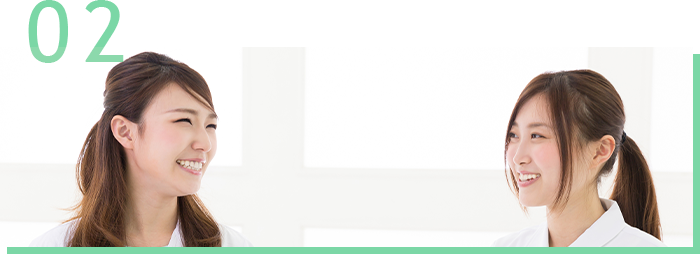 スタッフ同士仲が良く連携がスムーズ